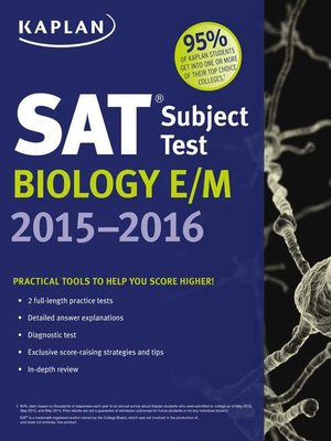 cover image of Kaplan SAT Subject Test Biology E/M 2015-2016